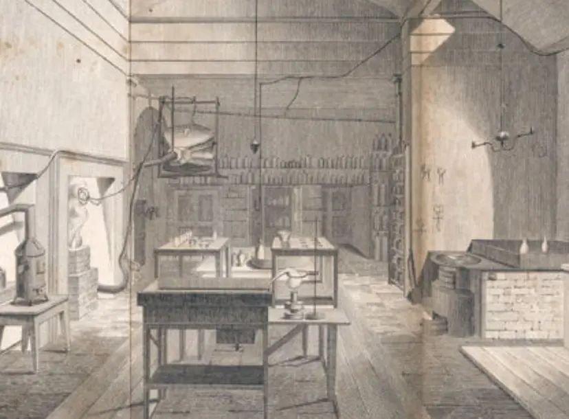 A sketch of William Thomas Brande's laboratory