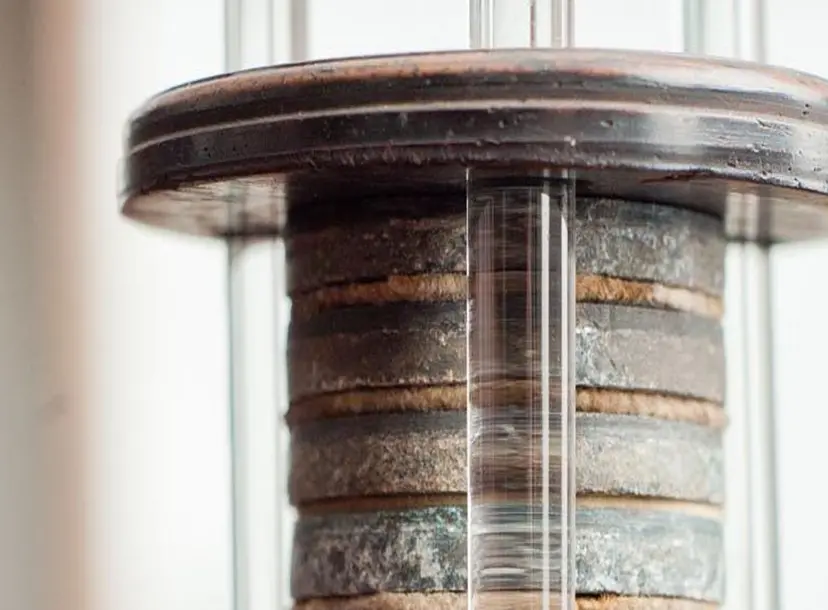 Detail of Alessandro Volta's voltaic pile