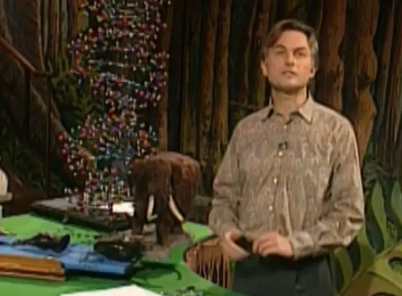 Richard Dawkins speaking in the Ri theatre 
