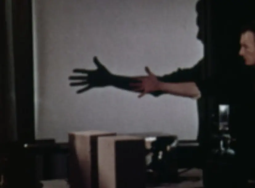 A still from one of Lawrence Bragg's lectures
