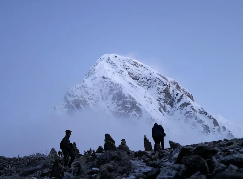 Mount Everest Summit seen from base camp