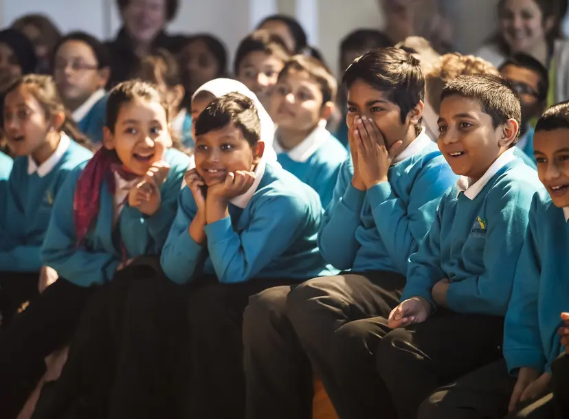 Image of students watching a science in schools show