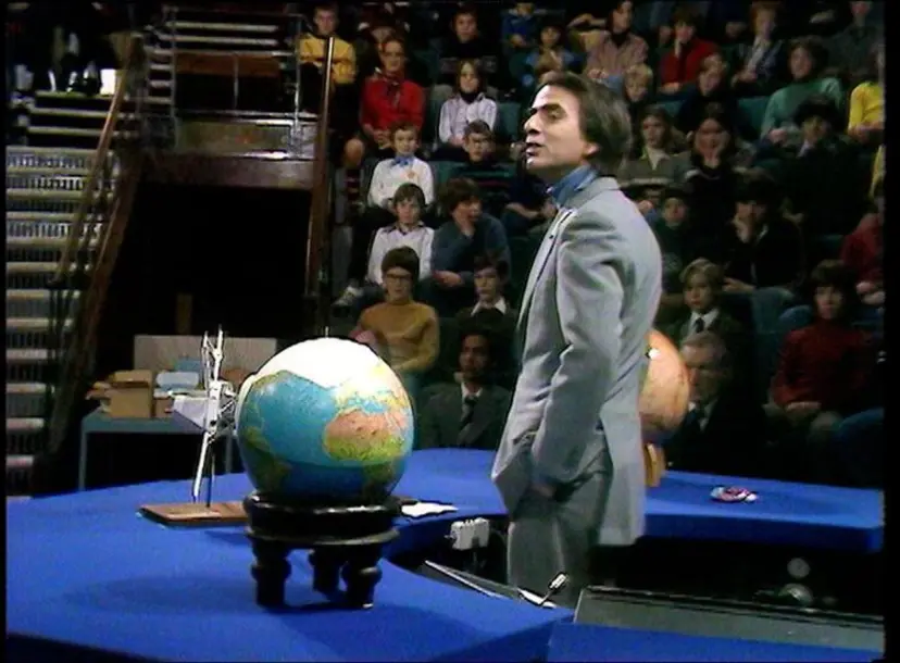 Carl Sagan delivering his Christmas Lectures. 