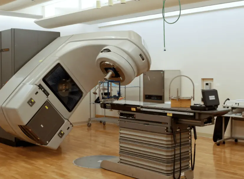 A linear accelerator (LINAC) set up to deliver stereotactic radiosurgery.