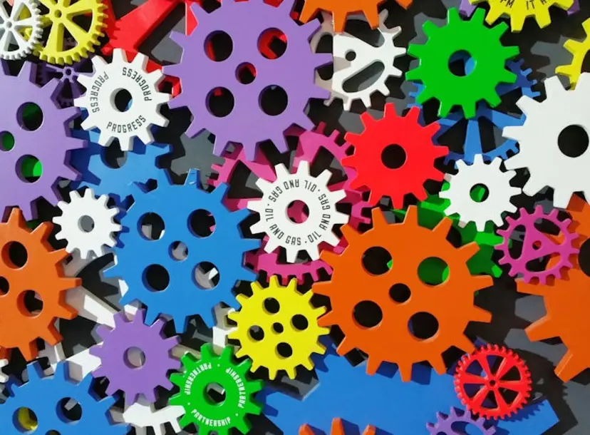 Colourful cogs