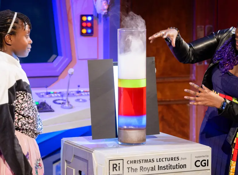 Maggie Aderin-Pocock during the 2025 Christmas Lectures