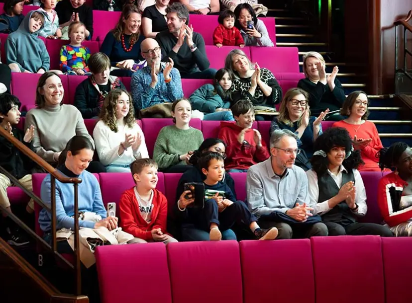 Audience in the Ri Theatre during a talk