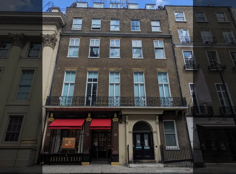 The frontage of No.20 Albermarle Street