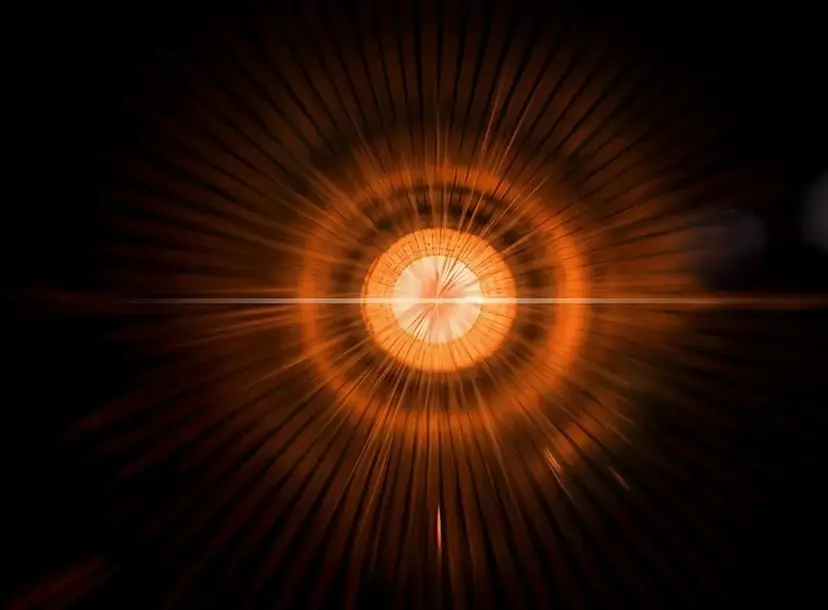 Image of an orange glowing sphere