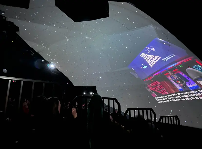 An audience watching 2025 christmas lectures at Jodrell Bank
