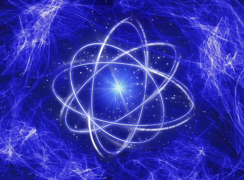 Stylised image of an atom