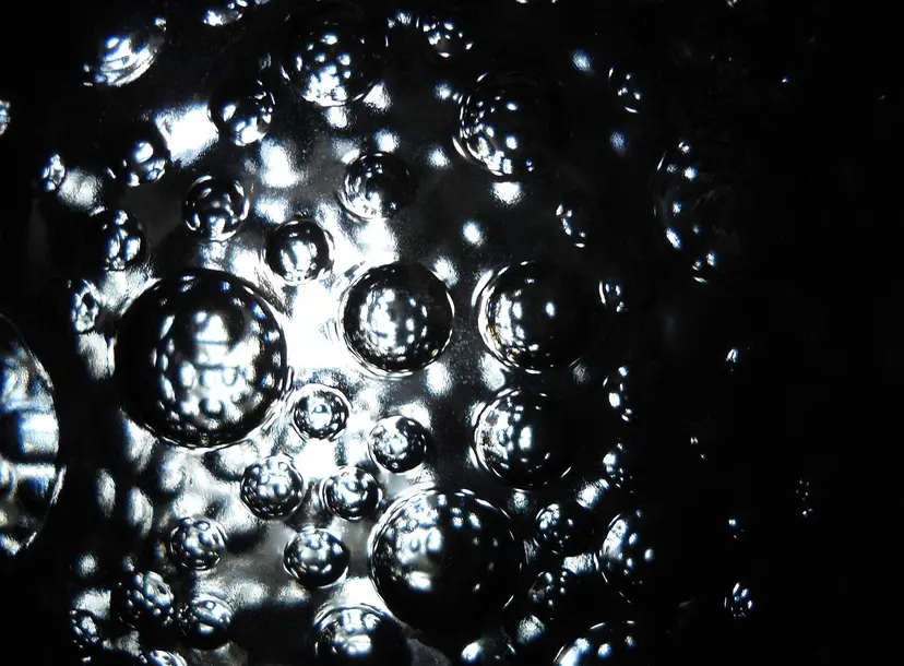 Image of spherical bubbles
