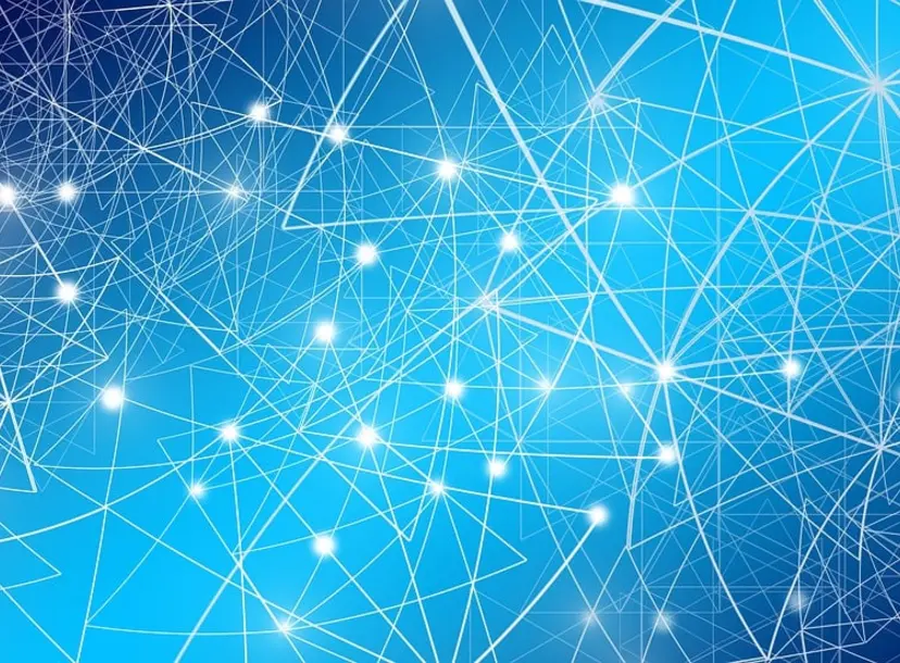 Abstract image of a network representing algorithms