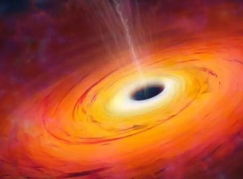 An image of a black hole
