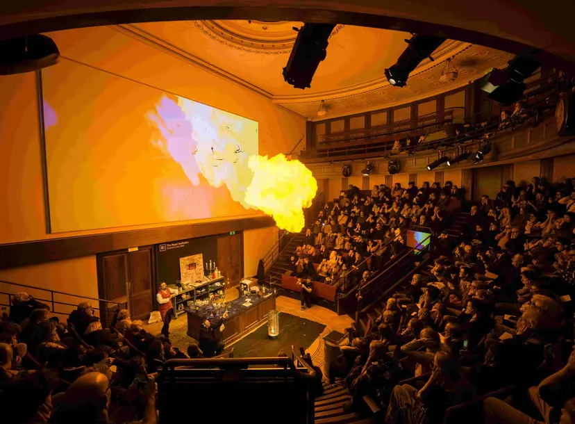 An explosion demonstration in the theatre