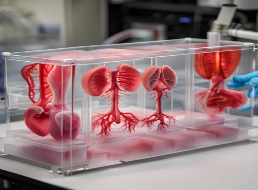 A tank containing growing organs in a lab