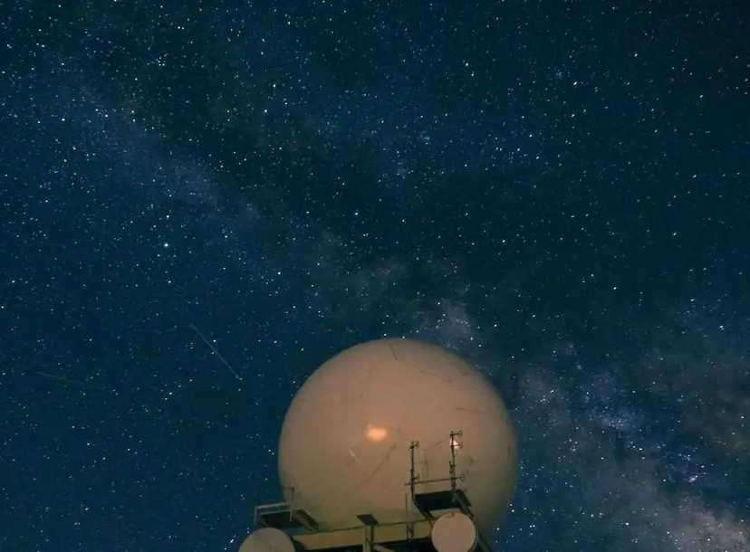 A UFO with a backdrop of stars