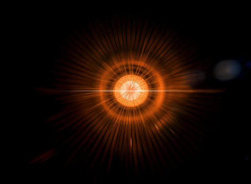 Abstract image of particle being accelerated