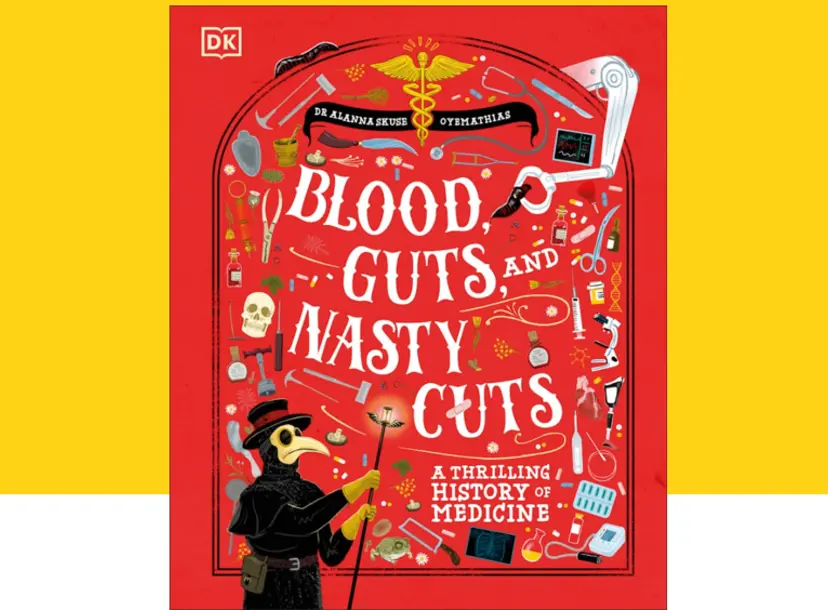 Alanna's red book cover for Blood, guts and nasty cuts