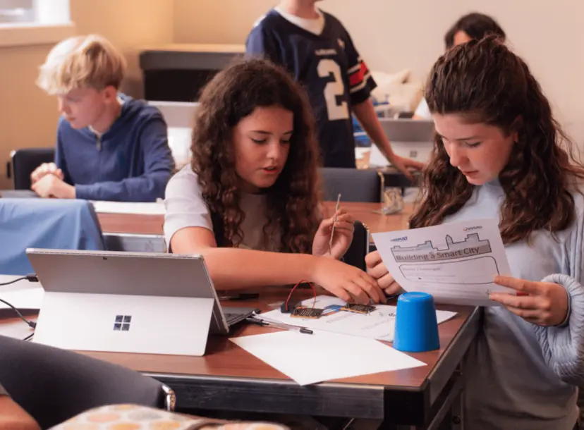 Participants at a workshop working together 