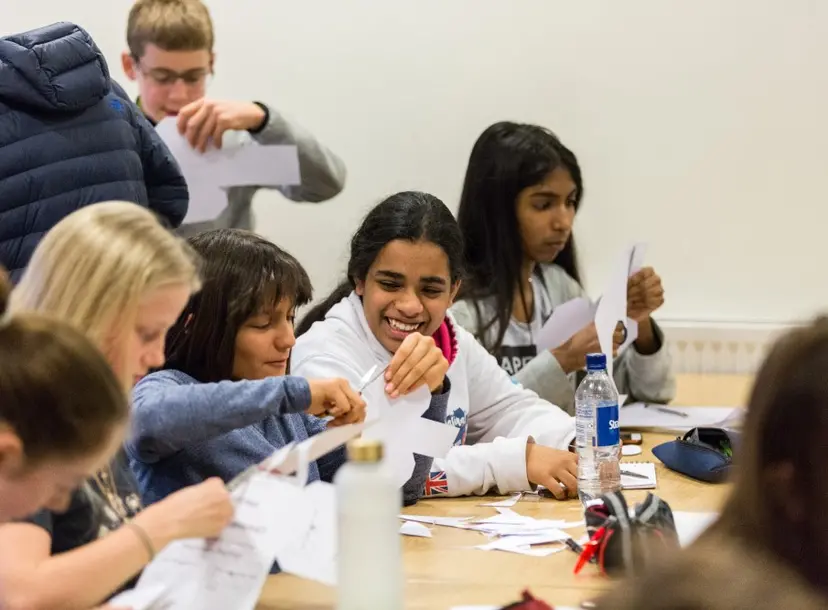 Students create paper galaxies