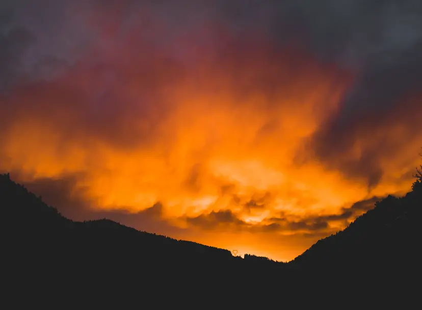 a cloudy sunset