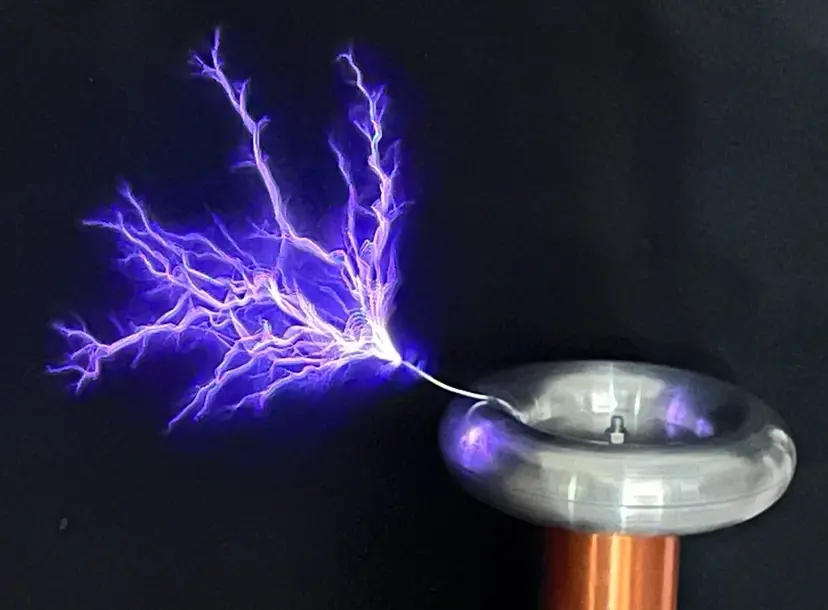 A sparking coil shows electricity