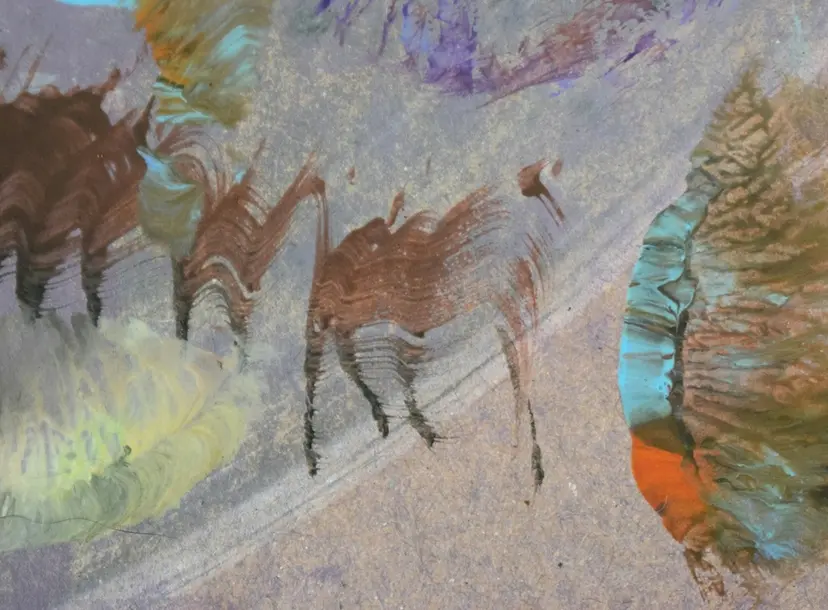 Abstract cave-style painting