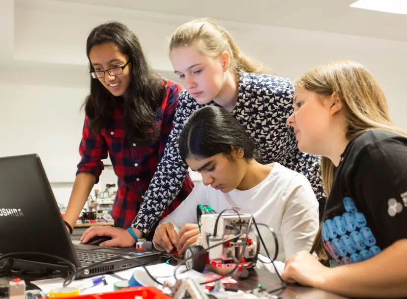 Students build and code a robot
