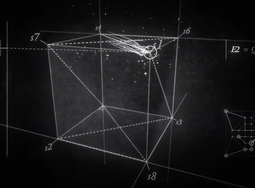 Image of cube with mathematical formulae