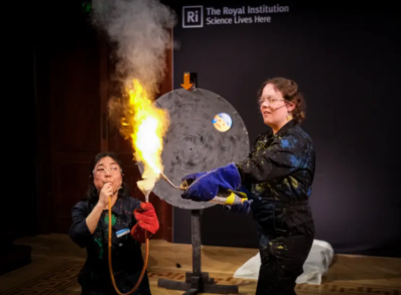 two Ri presenters are creating a mess