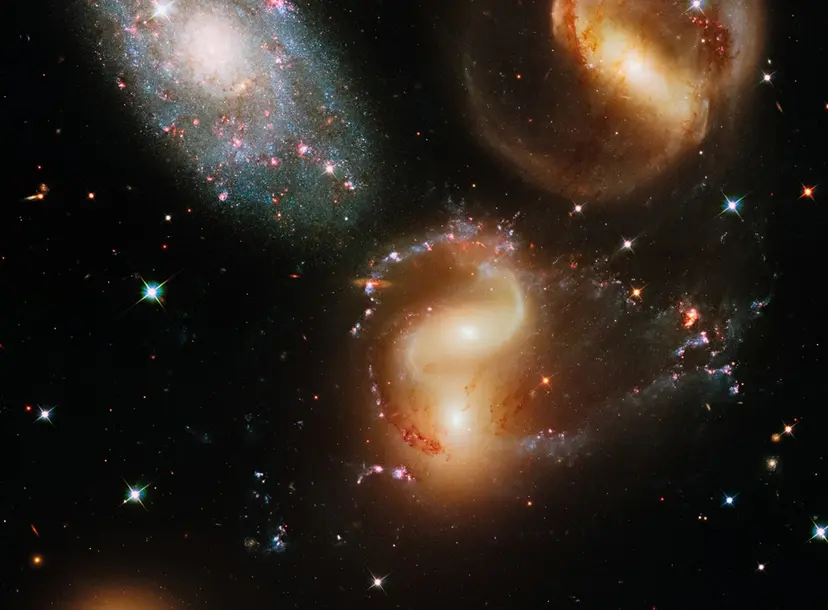 three galaxies
