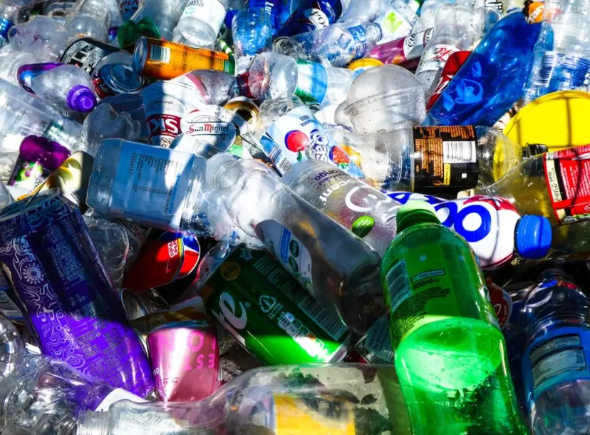 A collection of different plastic bottles and containers. 
