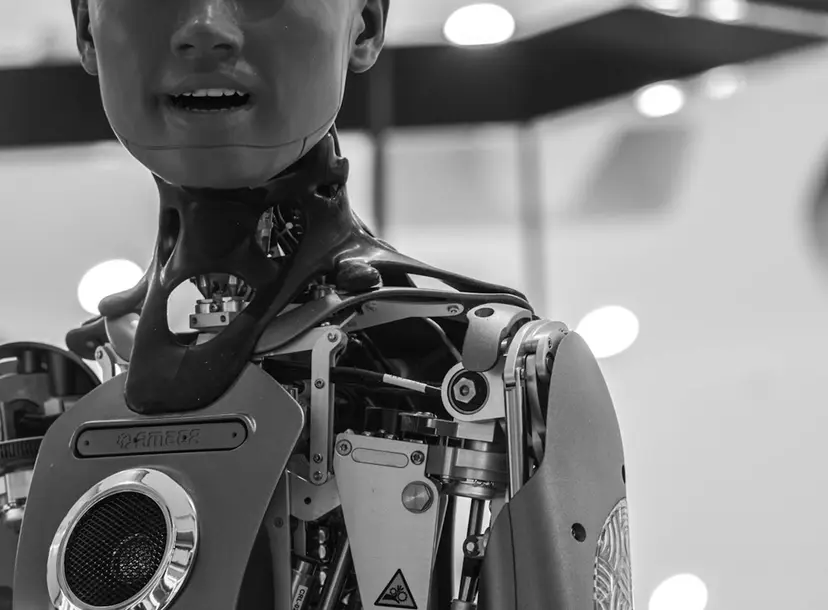 Android robot smiling