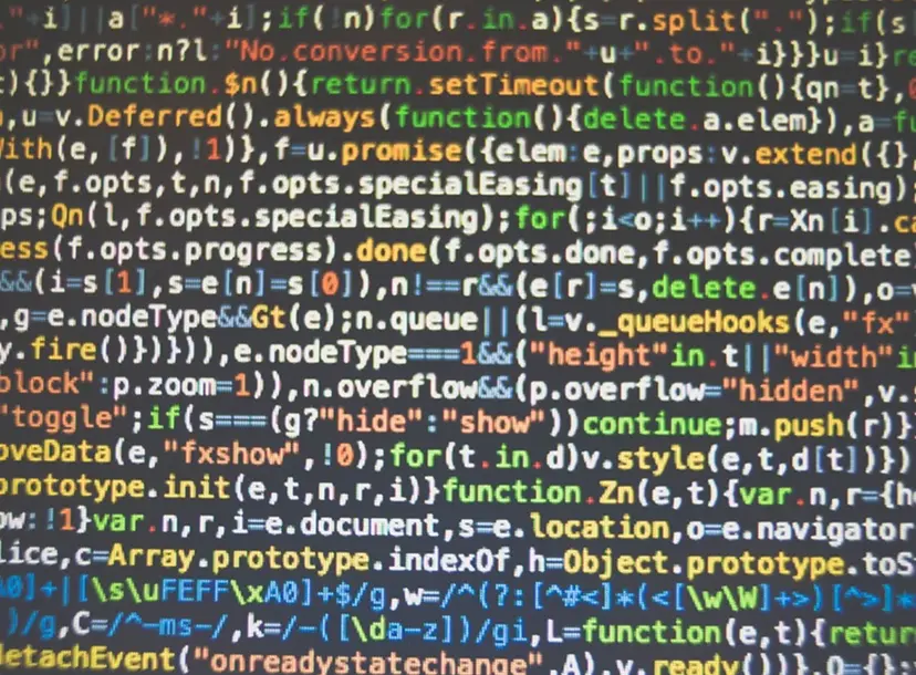 Colourful computer code background
