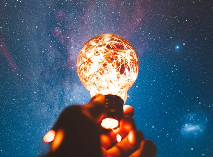  A light bulb in the night sky