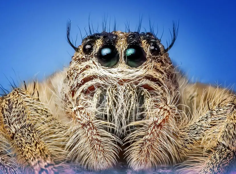 A close up shot to a spider 