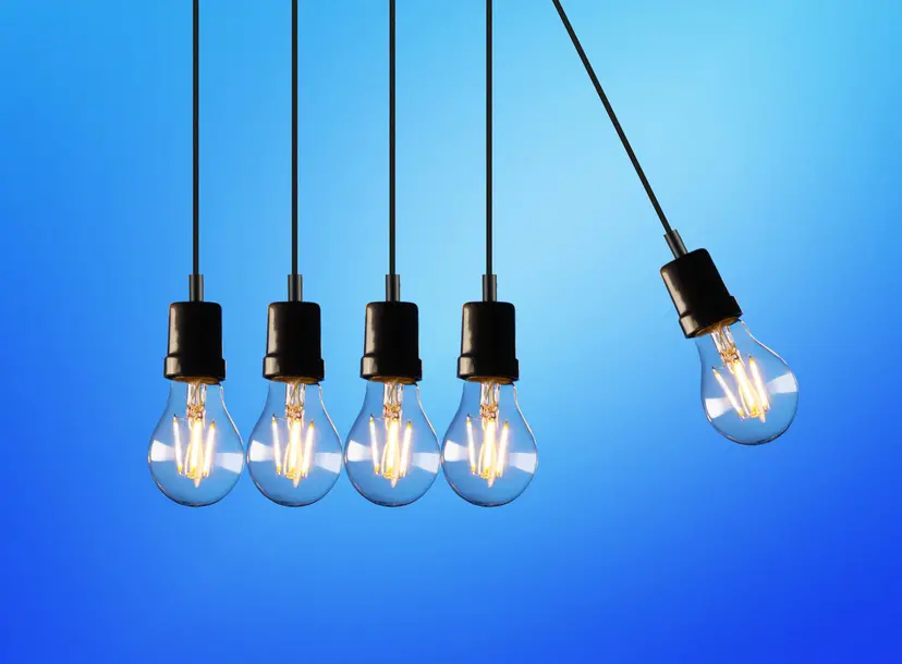 five lightbulbs