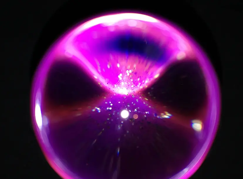 A purple crystal ball