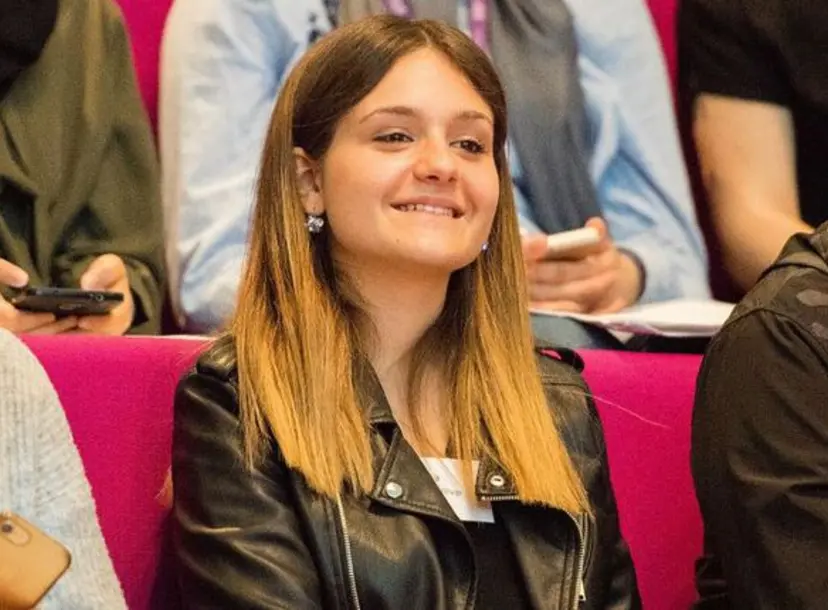 Students enjoying talks in the theatre