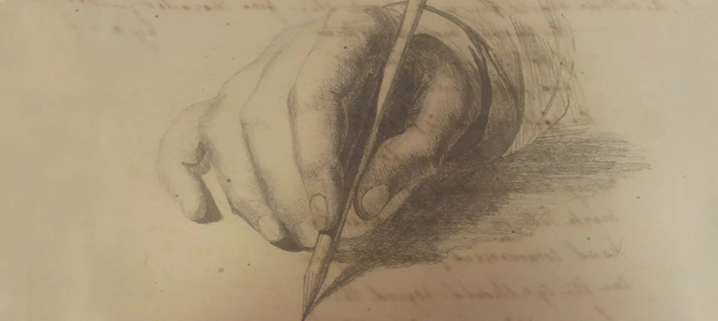 An example of some of the unique items in the archive: A pencil sketch done by John Davy while travelling in the Caribbean. 