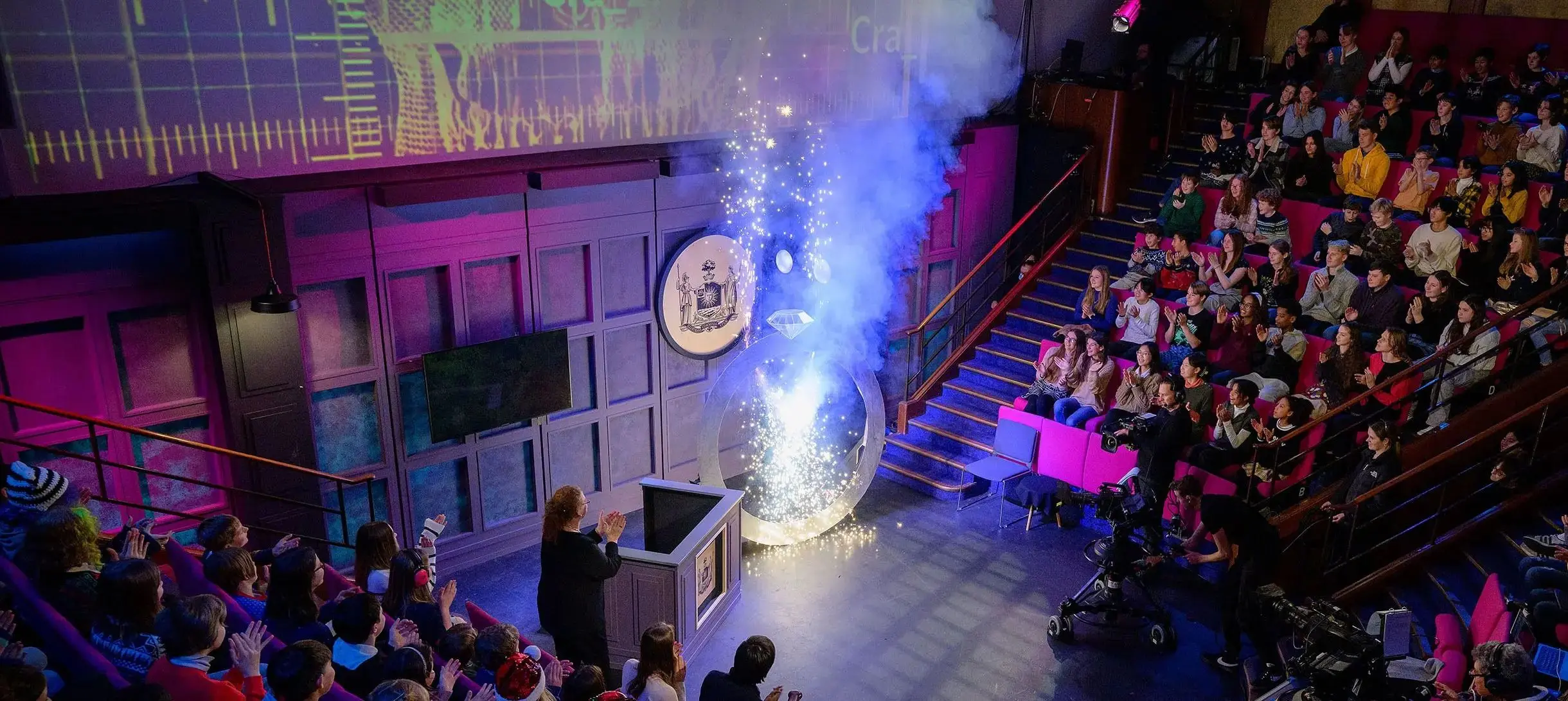 Sue Black in the theatre for the 2022 CHRISTMAS LECTURES