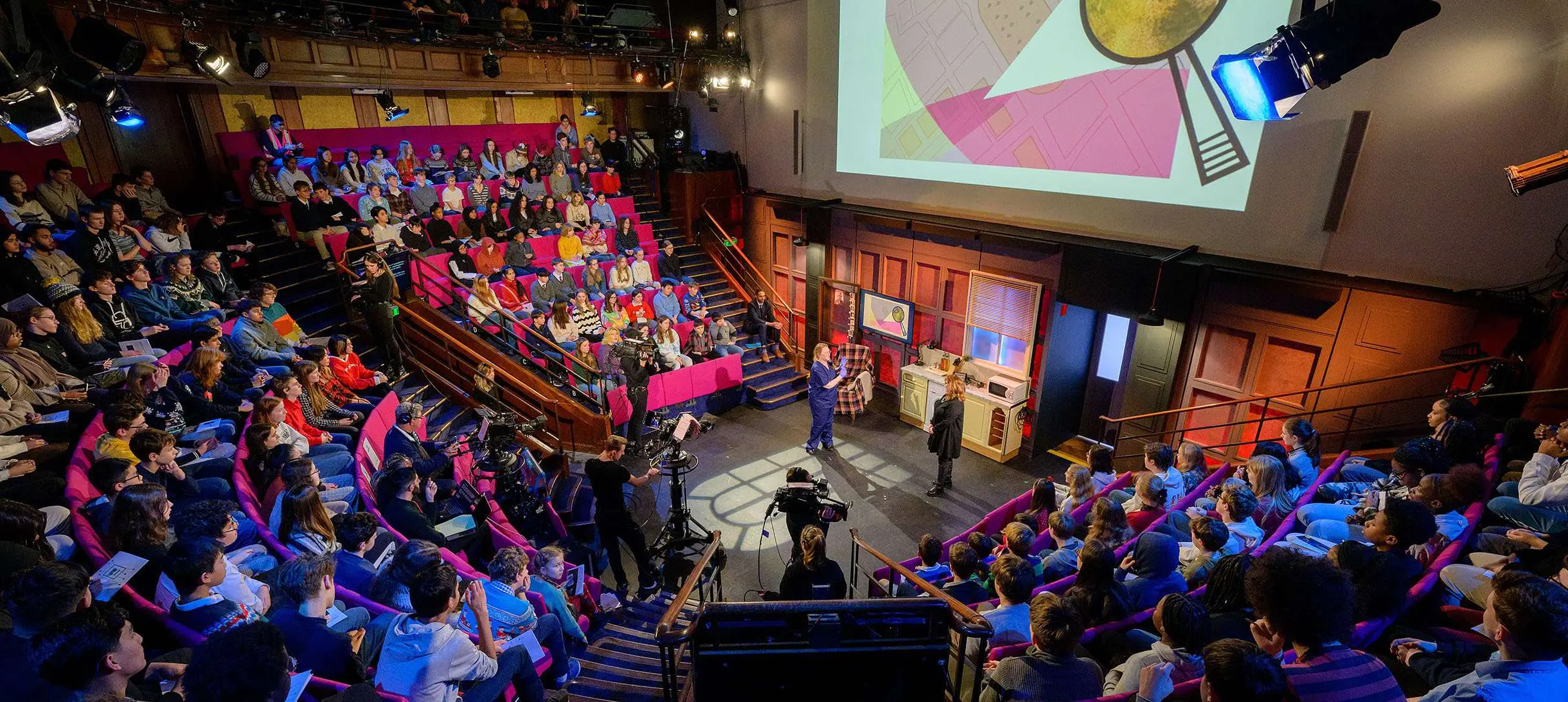 Sue Black in the theatre for the 2022 CHRISTMAS LECTURES