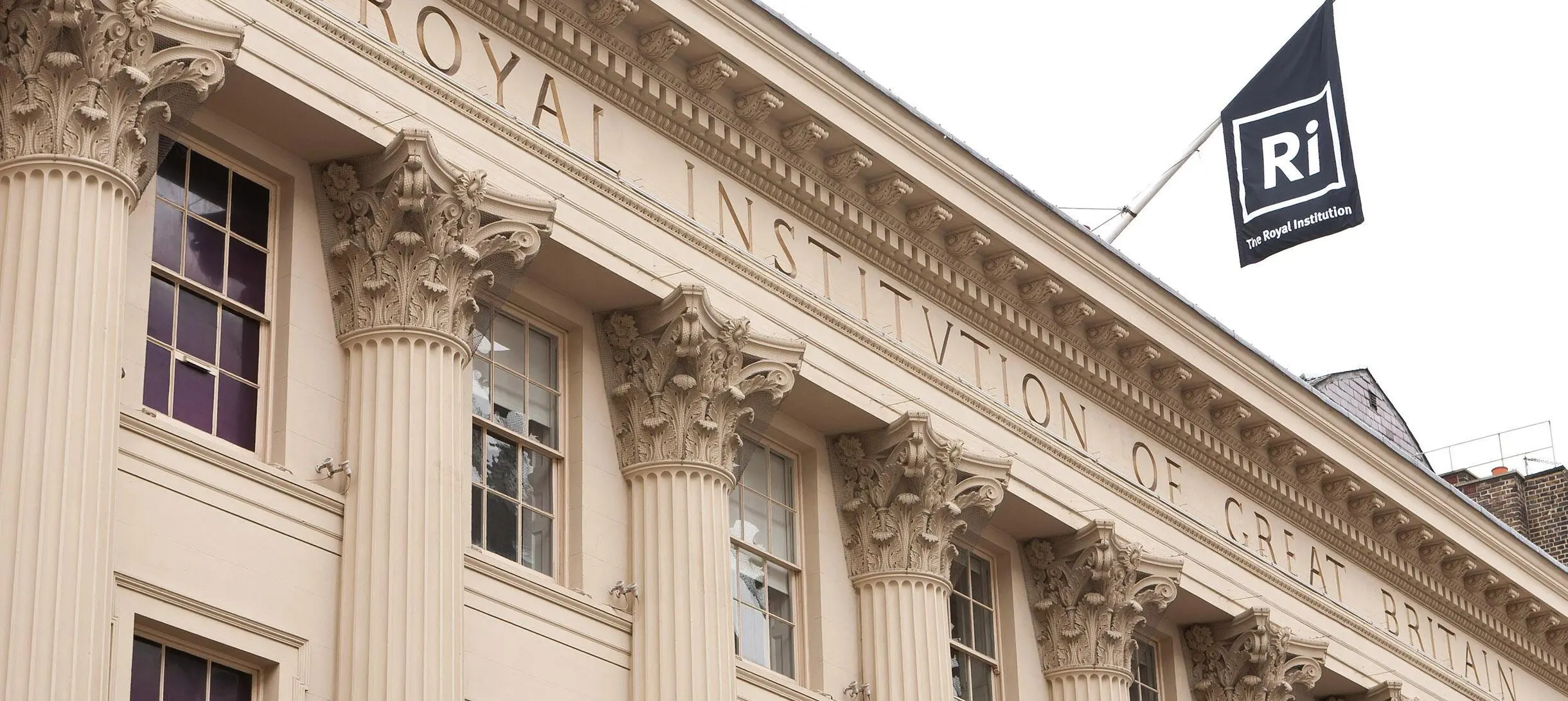 The front of the Royal Institution building in Albemarle Street in Mayfair