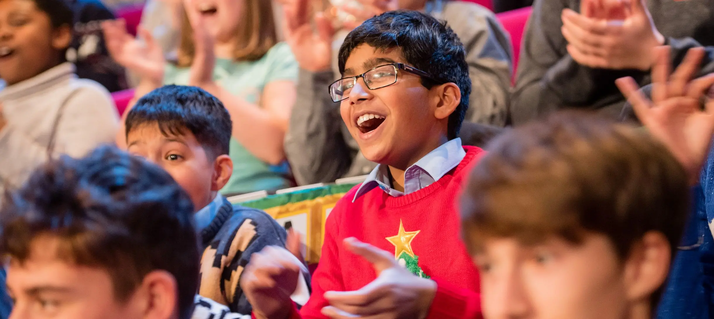Young people in the audience at the 2018 Christmas Lectures