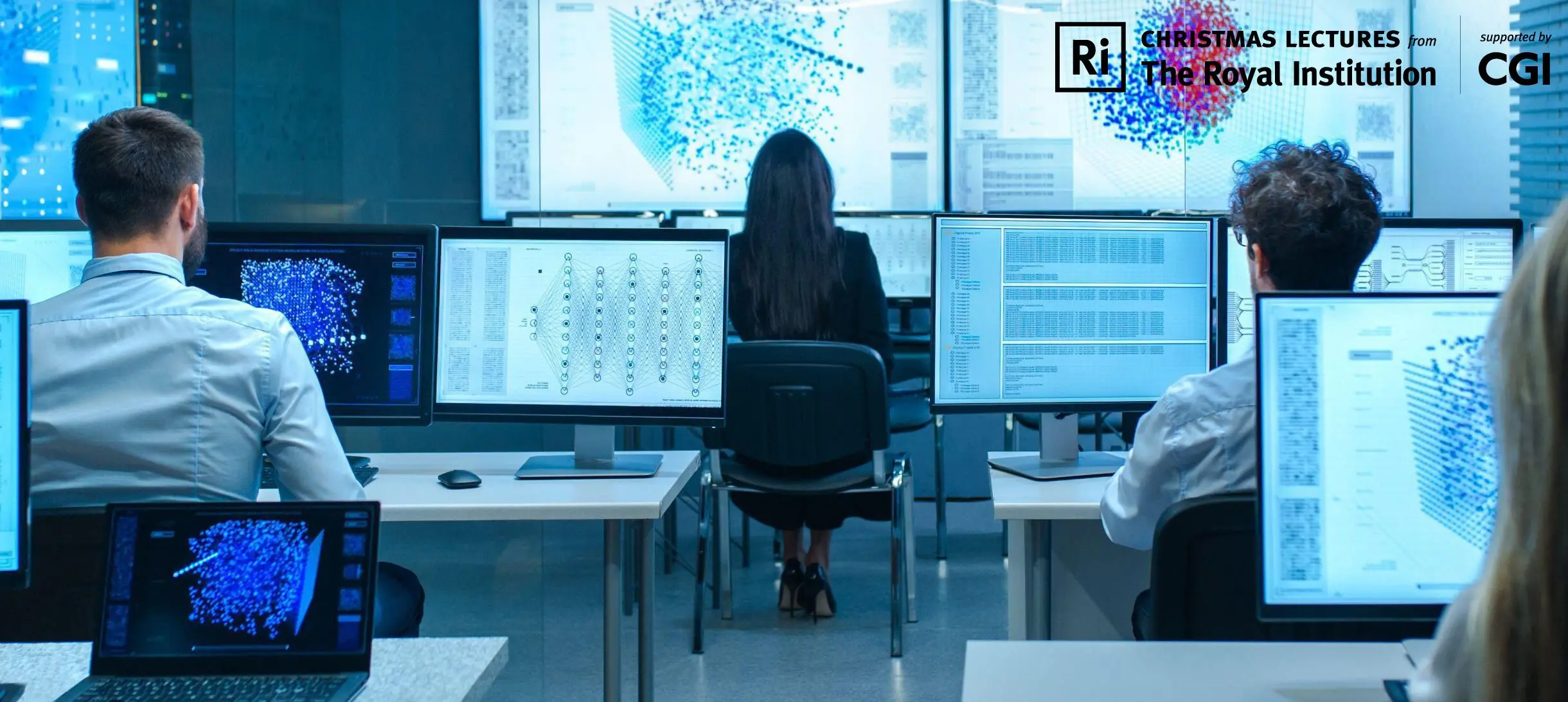 People staring at AI screens