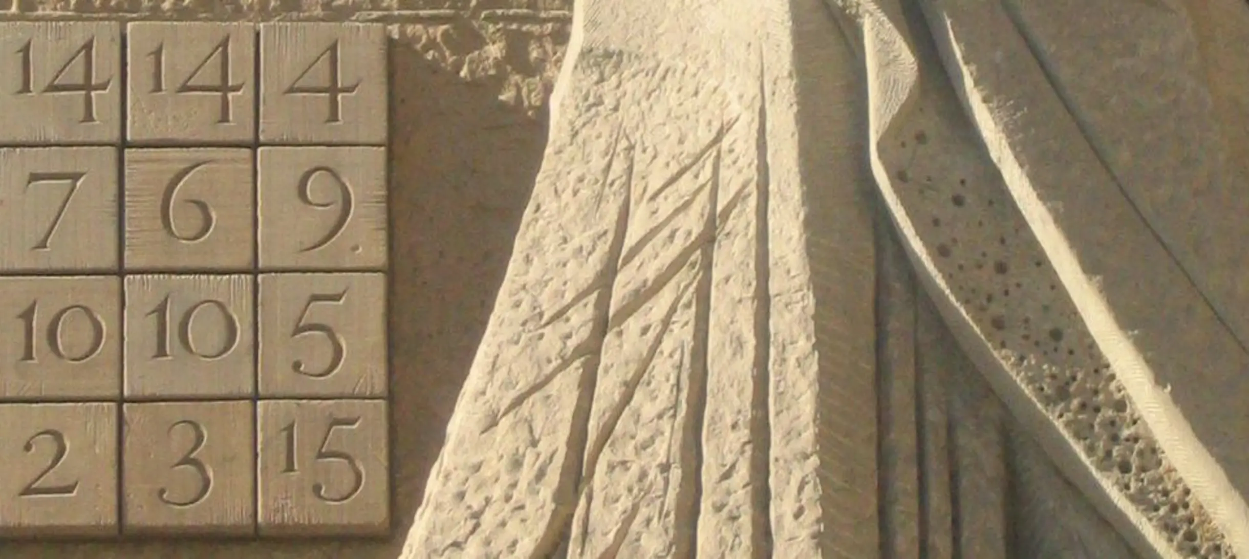 Magic square on the façade of the Sagrada Familia in Barcelona