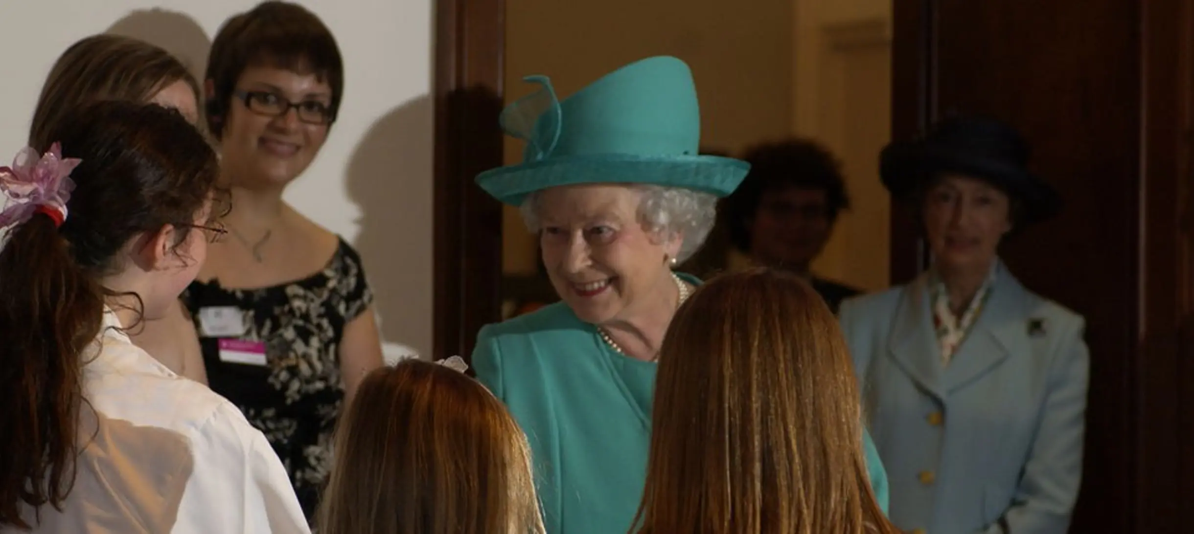 Her Majesty The Queen meets some of our young scientists here at the Ri during a visit in 2008