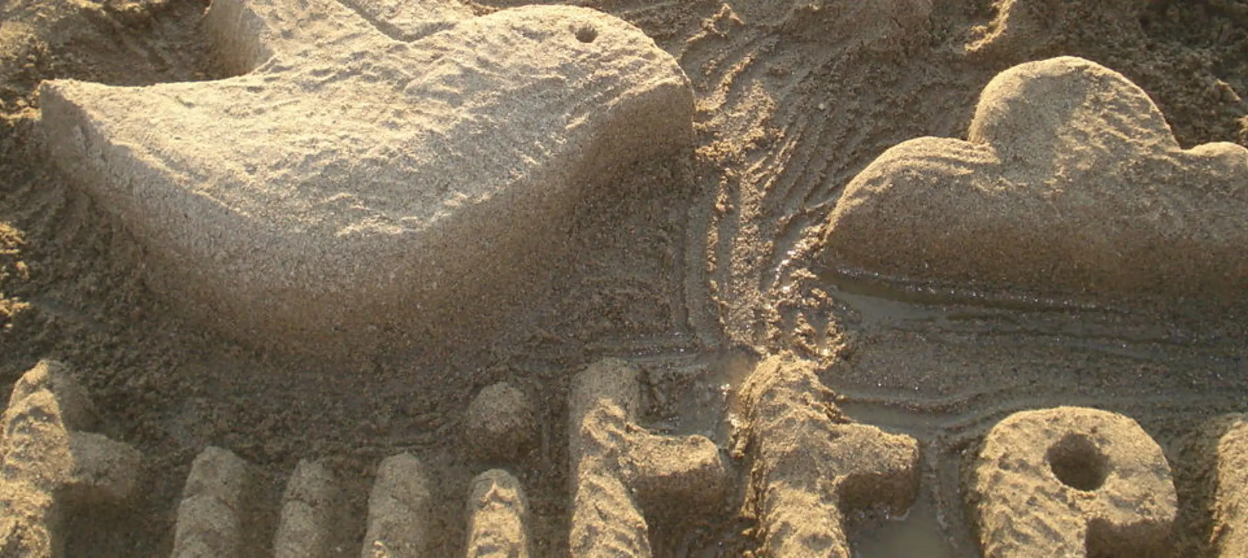 Twitter sand sculpture
