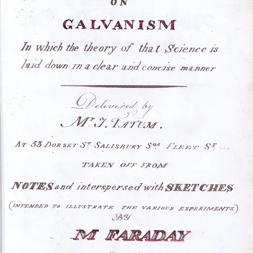 Lecture on galvanism